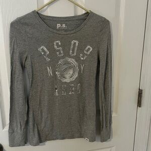 Aeropostale Heather Gray Graphic Tee